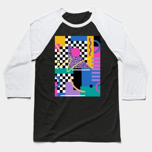 Memphis Pattern 22 / 80s Retro Baseball T-Shirt